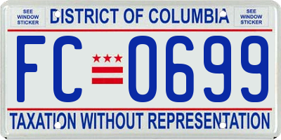 DC license plate FC0699