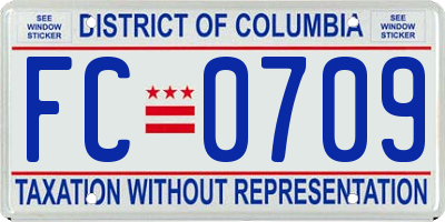 DC license plate FC0709