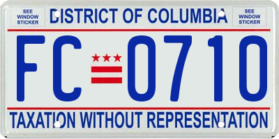 DC license plate FC0710