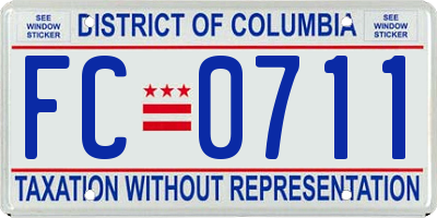 DC license plate FC0711