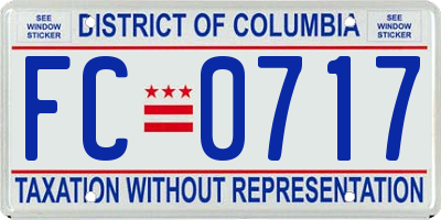 DC license plate FC0717