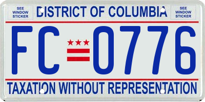 DC license plate FC0776