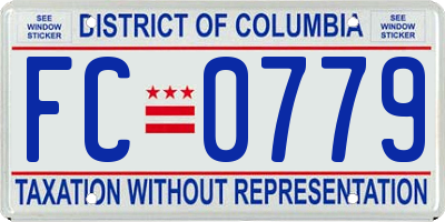 DC license plate FC0779