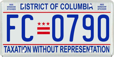 DC license plate FC0790