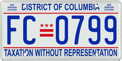 DC license plate FC0799