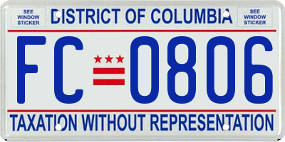 DC license plate FC0806