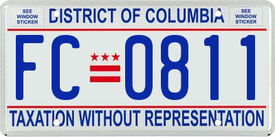 DC license plate FC0811