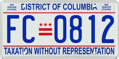 DC license plate FC0812