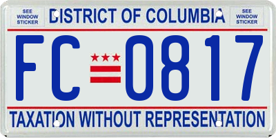 DC license plate FC0817