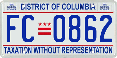 DC license plate FC0862