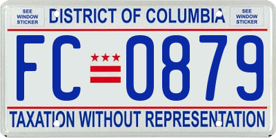 DC license plate FC0879