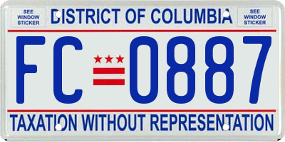 DC license plate FC0887