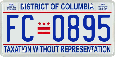 DC license plate FC0895