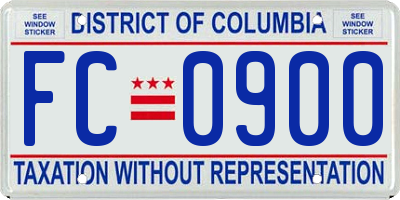 DC license plate FC0900