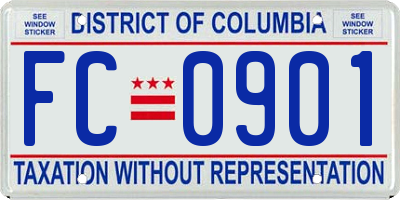 DC license plate FC0901