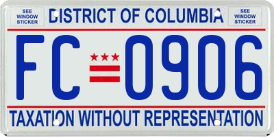 DC license plate FC0906