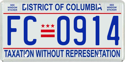 DC license plate FC0914