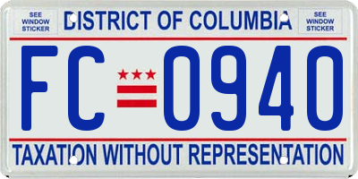 DC license plate FC0940