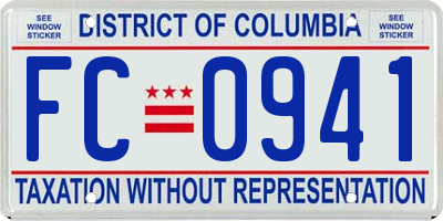 DC license plate FC0941