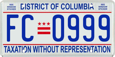 DC license plate FC0999