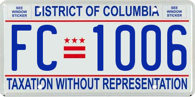 DC license plate FC1006