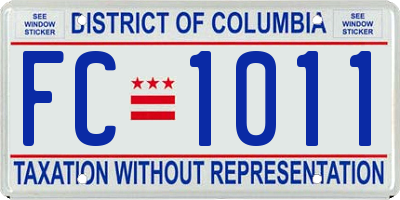 DC license plate FC1011