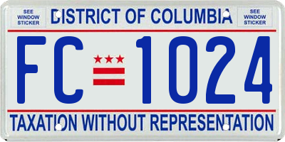 DC license plate FC1024