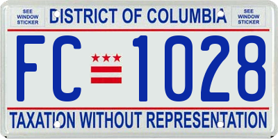 DC license plate FC1028