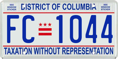 DC license plate FC1044