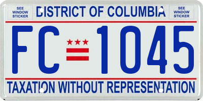 DC license plate FC1045