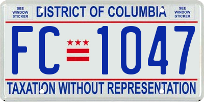 DC license plate FC1047