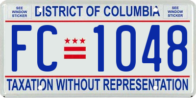 DC license plate FC1048