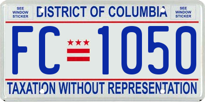 DC license plate FC1050