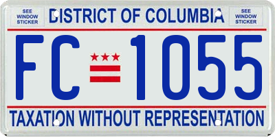 DC license plate FC1055