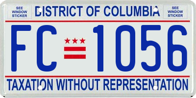 DC license plate FC1056