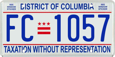 DC license plate FC1057