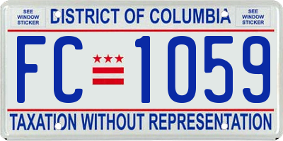 DC license plate FC1059