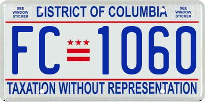 DC license plate FC1060