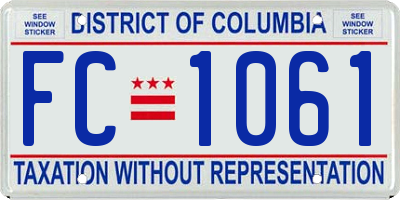 DC license plate FC1061