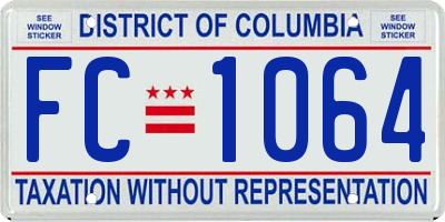 DC license plate FC1064