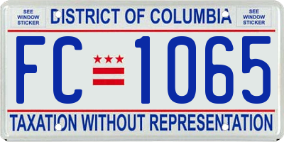 DC license plate FC1065