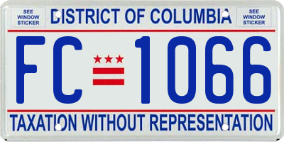 DC license plate FC1066