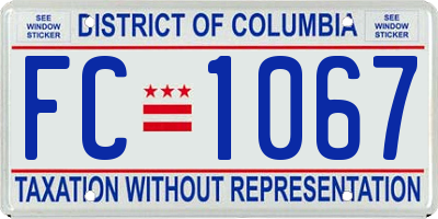 DC license plate FC1067