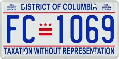 DC license plate FC1069