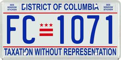 DC license plate FC1071