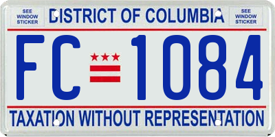 DC license plate FC1084