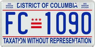 DC license plate FC1090