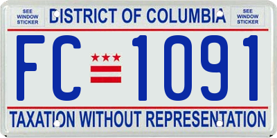 DC license plate FC1091