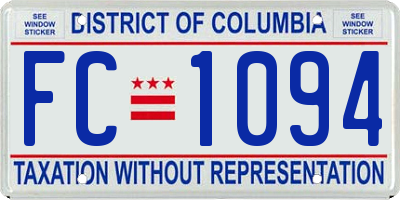 DC license plate FC1094