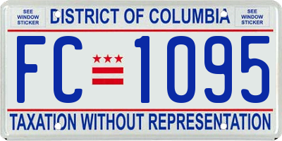 DC license plate FC1095